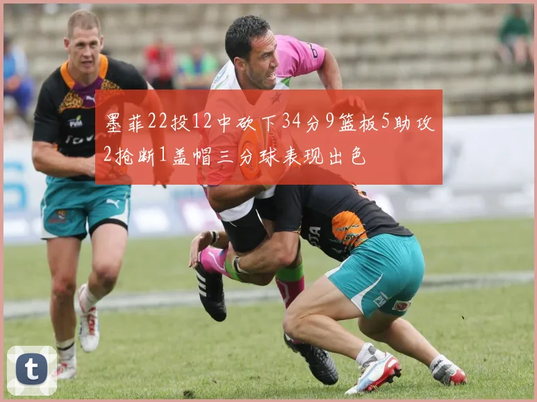 墨菲22投12中砍下34分9篮板5助攻2抢断1盖帽三分球表现出色